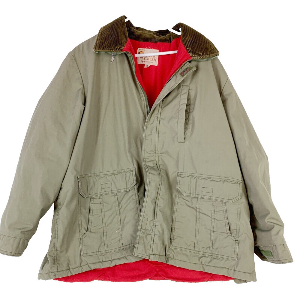 Vintage Field & Stream Great Outdoors Work Chore Full Zip Coat Jacket 46